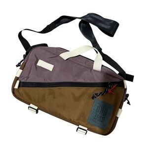 NWT Topo Designs Two-Tone Travel Bag in Brown and Purple